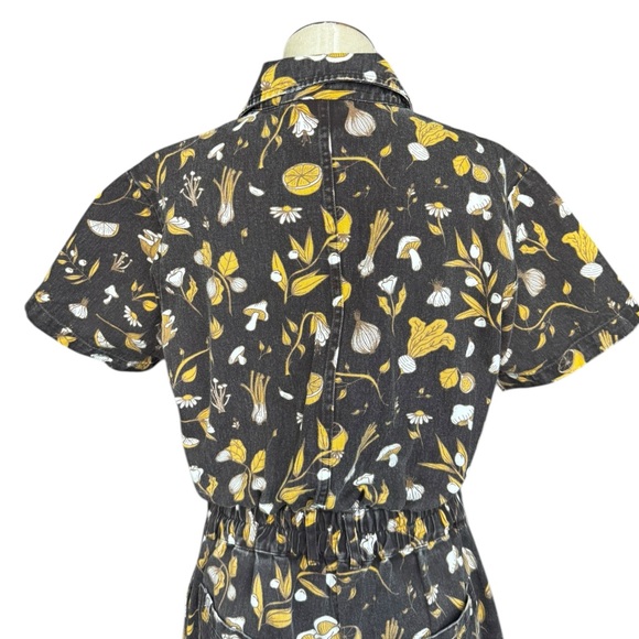 Rare Big Bud Press Short Sleeve Jumpsuit in Cookbook Print Brown Medium - Picture 10 of 16